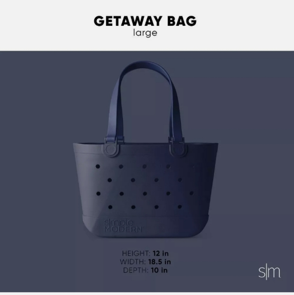 Simple Modern Getaway Tote Bag - Deep Ocean Large